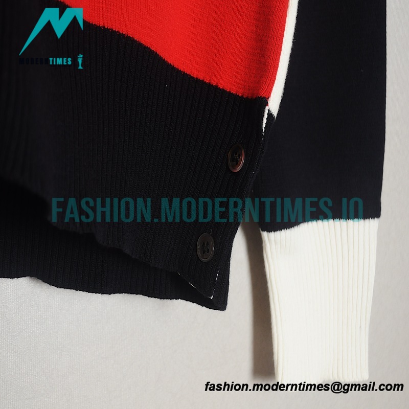 Thom Browne - 20FW Classic Four-bar With Five-button Cardigan Sweatershirt